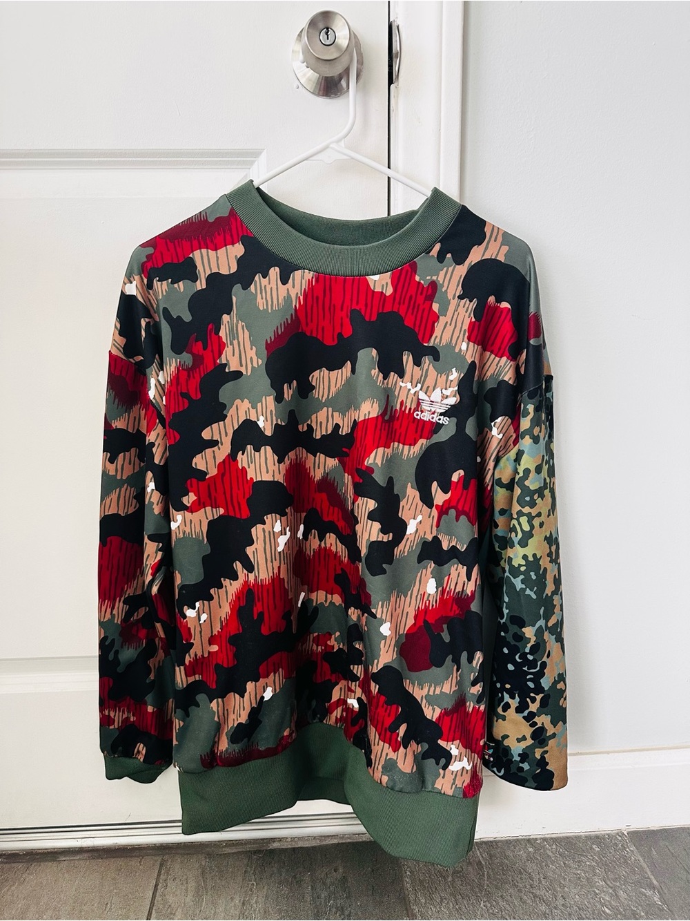 Adidas Men’s Multicolor Camo Crewneck Sweatshirt x Pharrell William